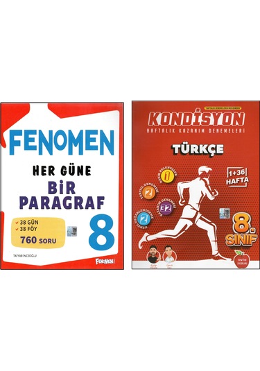 Fenomen 8.sınıf Her Güne Bir Paragraf + Newton 8.sınıf Kondisyon Türkçe 2 Kitap