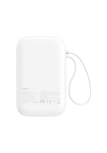 Baseus Qpow2 30w 10k Taşınabilir Şarj Cihazı Beyaz BEYAZ
