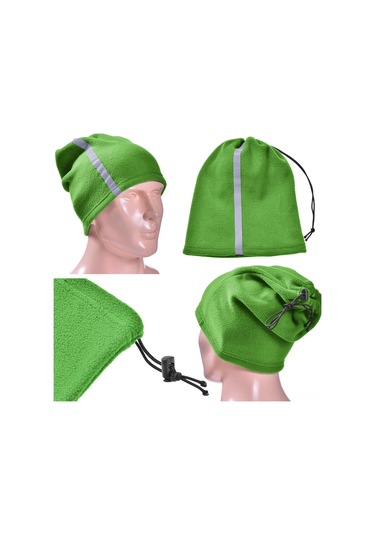 Wezone Kışlık Polar Boyunluk - Rüzgar Geçirmez, Yansıtıcı, Kayak Ve Bisiklet İçin Florasan Yeşil