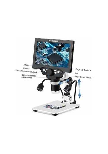 7'' Hdmı Dijital Mikroskop 1200X Ips Ekranlı Lehimleme Mikroskobu