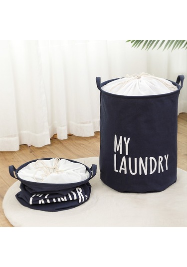 Skycity Büyük Kapasiteli Su Geçirmez Depolama Çanta - Yorgan, Giysi Ve Ev Eşyaları İçin Dayanıklı Kumaş, Sıkma Kordonlu Taşıma Ve Saklama Çantası Koyu Mavi Büyük Boy Büyük Boy Lacivert Naval