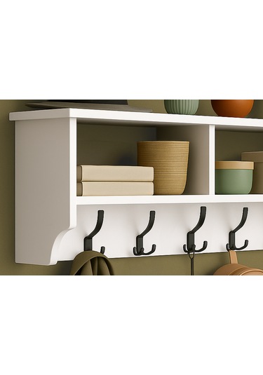 Coathaven Cift Katli Portmanto - Beyaz Beyaz