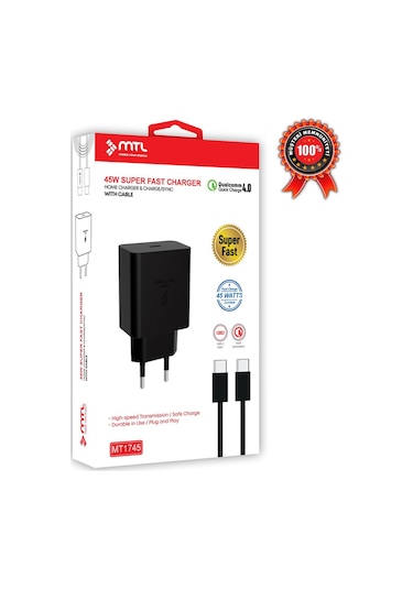 Infinix Gt 20 Pro Uyumlu Süper Hızlı Pd Type-c To Type-c Ve 45w Şarj Seti Mt-a1745