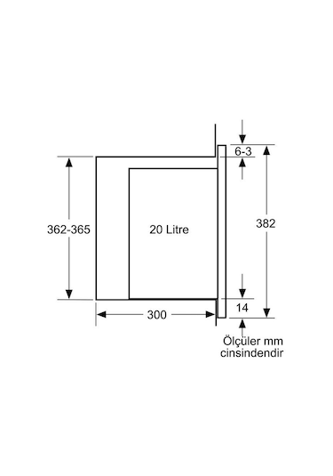 Bosch BFL524MB2 20 L Ankastre Mikrodalga Fırın
