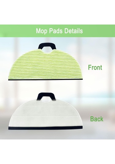 Teltree 8'li Robot Süpürge Mop Padı Seti - Yedek Temizleme Bezleri Yeşil