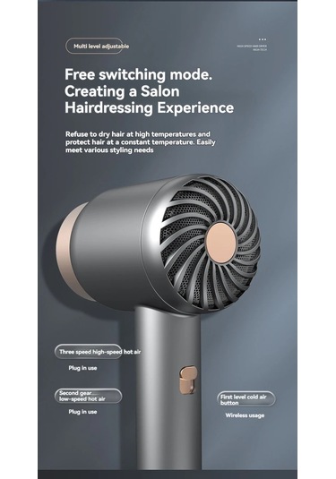 Lixiaqu01 Ev Kullanımı İçin Kablosuz Şarj Saç Kurutma Makinesi,