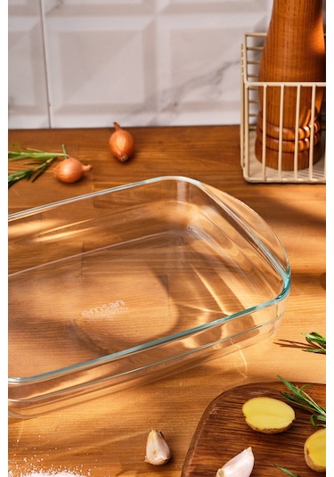Emsan Classic Borosilikat Fırın Kabı 2.6 L Şeffaf