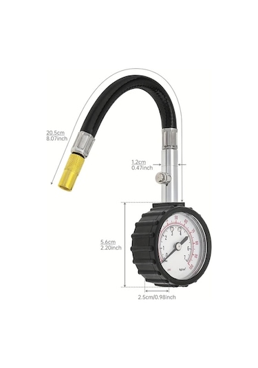 Boatshop1 Siyah 0 100 Psı Yüksek Hassasiyetli Dijital Lastik Basınç Ölçer Arabalar Kamyonlar Motosikletler Bisikletler Için
