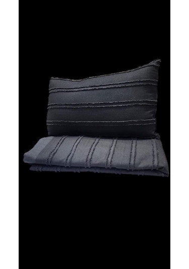 Vnl Butik Yatak Örtüsü Çift Kişilik Carla Antrasit Antrasit