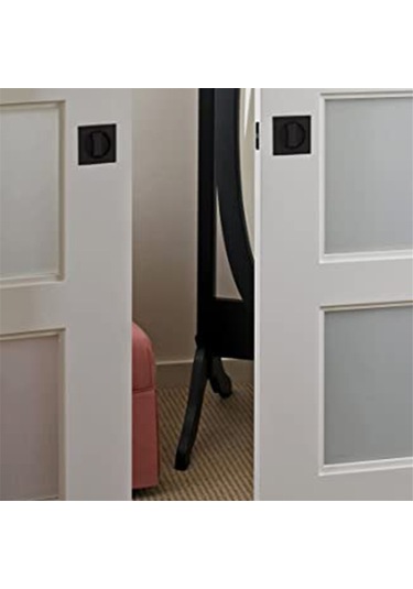 Nayomiglow Cep Kapı Kilidi, Mat Siyah Çağdaş Gizlilik Kare Cep Kapı Donanımı, Siyah Sürgülü Cep Kapı Kilidi