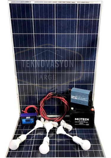 105 Watt Güneş Paneli Tv Aydınlatma Paketi Solar Paket