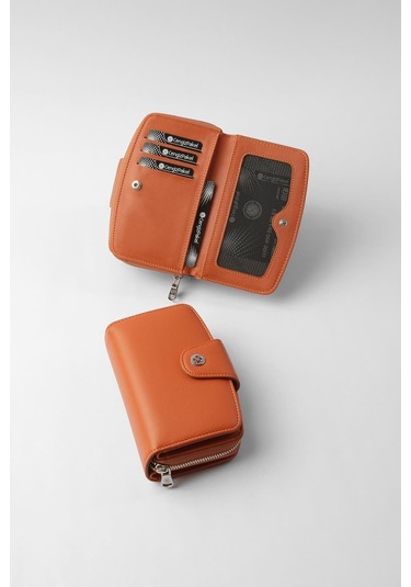 Cengiz Pakel Orta Boy Çıt Çıt Detaylı Kadın Cüzdan/portföy - 65300 - Kiremit 65300-kiremit