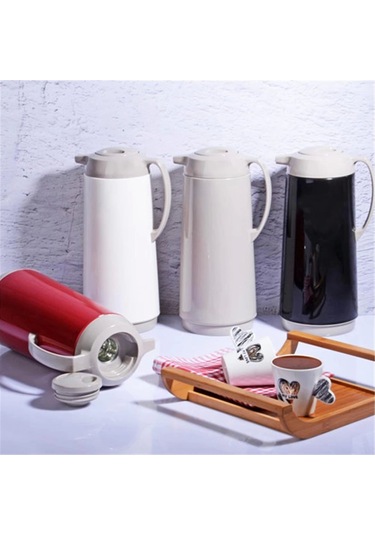 Plastik Renkli Termos 1 Litre Karışık Renk Çok Renkli