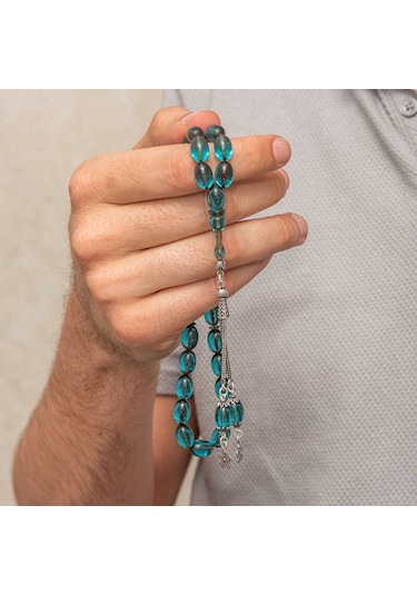 Gümüş Püsküllü Ateş Kehribar Tesbih 64604902