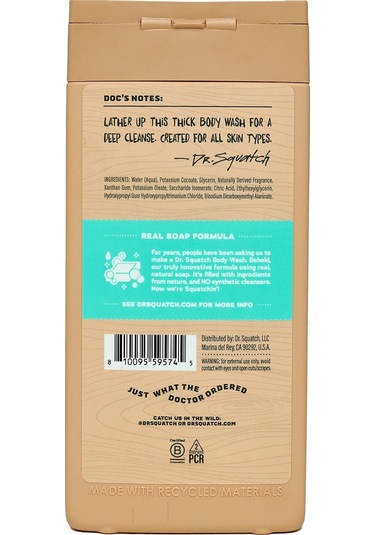 Dr. Squatch Men's Coconut Castaway Duş Jeli 414ml Hindistan Cevizi