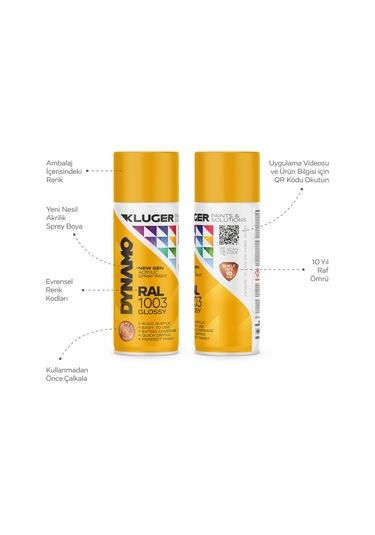 Kluger Taksi Sarı Spey Boya Ral 1003