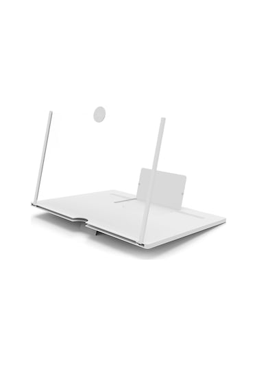 Xindoker Beyaz 10/12 İnç Çekmeli Ekran Büyütecisi - Hd Kalite, Göz Koruma, Radyasyon Engelleme, Açısı Ayarlanabilir Masaüstü Tutucu