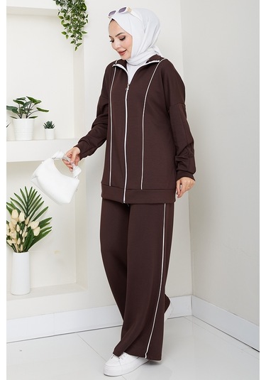 Biyeli Oysho İkili Takım 1608 - Kahve Kahverengi