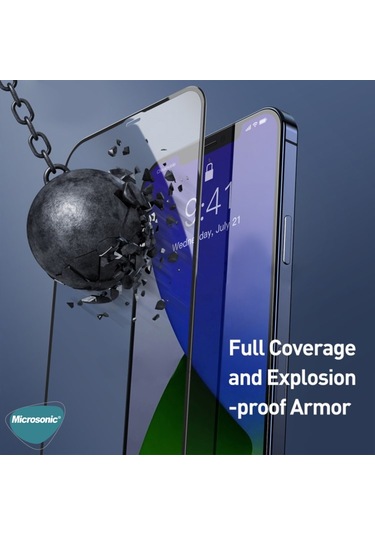 Microsonic Apple Uyumlu iPhone 12 Tam Kaplayan Ekran Koruyucu