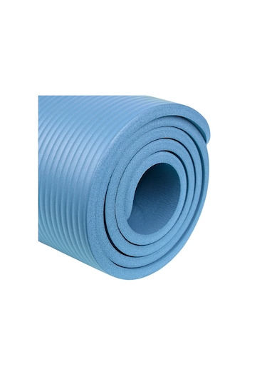 Woqes Konforlu Ve Kaymaz Nbr Yoga Matı 10 Mm Kalınlık Ekstra Destekli Ve Dayanıklı Tasarım Açık Mavi