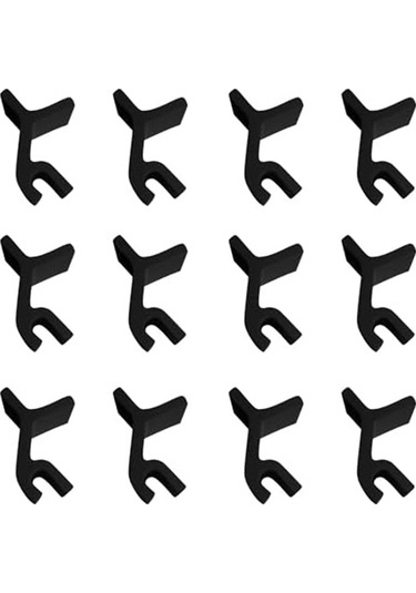 12 Adet Fırın Tepsisi İstifleyicileri Tepsi İstifleyicileri Fırın Tepsisi Tepsi İstifleyicileri Siyah