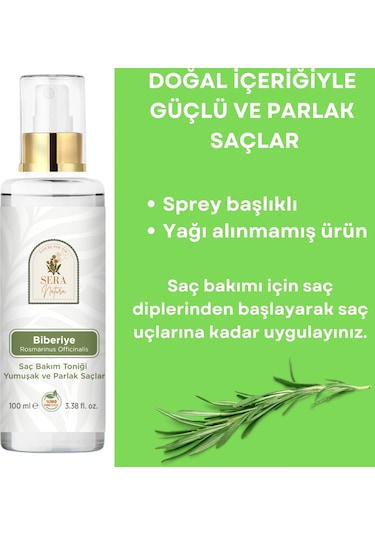 Sera Natura Saf Biberiye Suyu Saç Bakım Toniği 100 ML