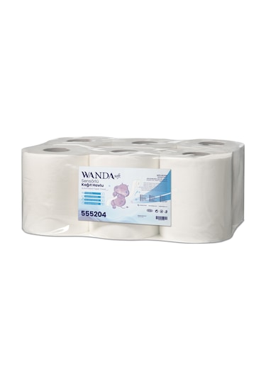 Wanda Soft İçten Çekmeli Kağıt Havlu 4 Kg 2 Katlı 6 Lı Ekonomik Paket 62m Rulo