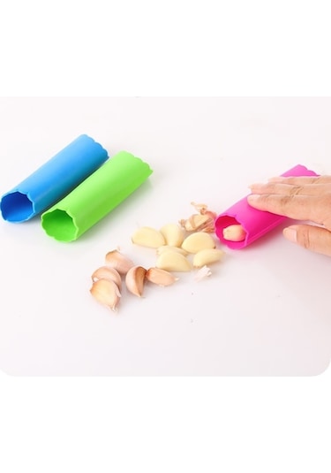 Dancemonkey 5 Adet Tüp Şekilli Güçlü Yeniden Kullanılabilir Sarımsak Soyucu Çok Renkli