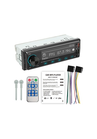 Springsun 1dın Araç Mp3 Çalar - 2.5d Dokunmatik Ekran, Fm Radyo, Bt5.1 Konum Bulma, 7 Renkli Tuş Işığı Ve Kumanda İle