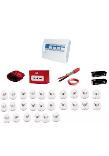 26 Bölgeli Konvansiyonel Sertifikalı Yangın Alarm Seti