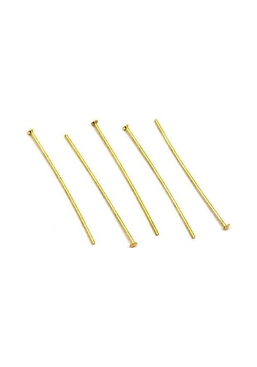 Nikel Kaplama Düz Takı Çivisi Sarı 1kg 26mm