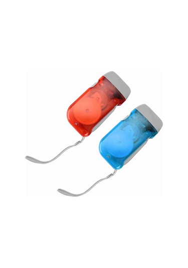 Geeroyoo İki Adet Kırmızı-mavi El Fırçalı Led Feneri, Abs Malzeme, Taşınabilir, Çevre Dost, Elden Üretimli Işık Kaynağı Kırmızı Mavi