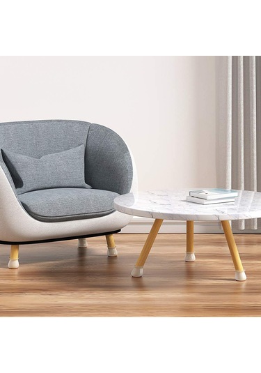 Konesam Silikon Sandalye Ayak Koruması 24 Adet - Kayma Ve Çizik Koruma, Sesiz Kullanım, Kolay Takma Çok Renkli