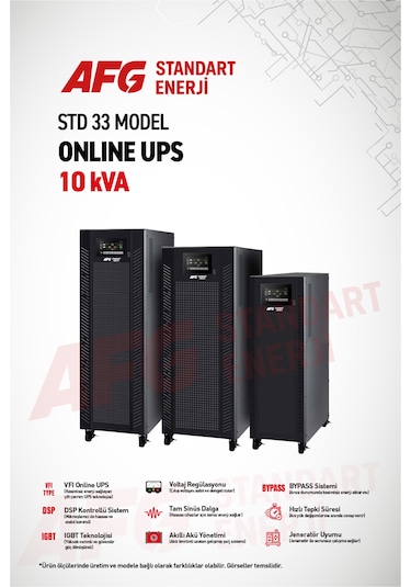 10 Kva Trifaze Online Ups Std 33 Model Kesintisiz Güç Kaynağı