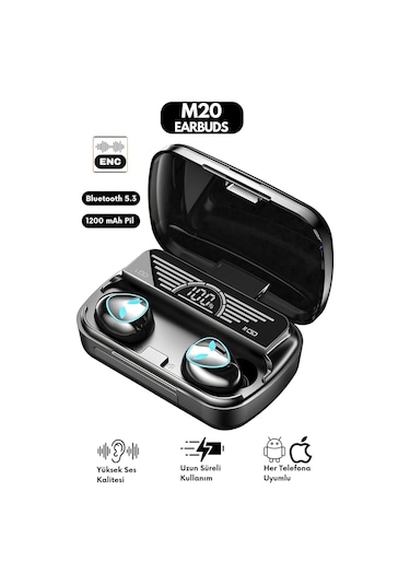 Time&Tech M20 Bluetooth 5.4 Kablosuz Kulak İçi Oyuncu Kulaklığı