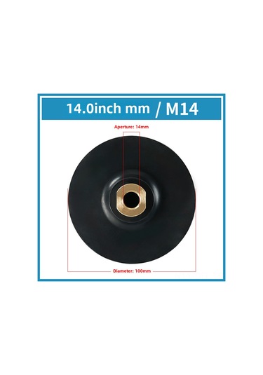 Dofolink Esnek Lastik Uçlu M14 Delikli 4 İnç 10 Cm Taş İşleme Aşınma Yastığı - Evrensel Yapışkan, Özel Tasarım Desteği, Otomatik Tutucu Disk