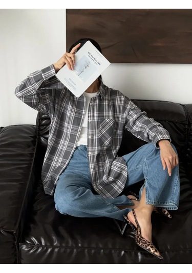 Seysha Oversize Kareli Gömlek 292810531