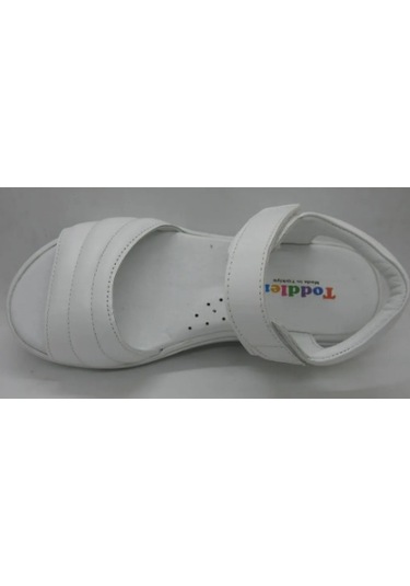 Toddler 491 Beyaz Doğal Deri Anatomik Taban Çocuk Sandalet 31-35 Beyaz