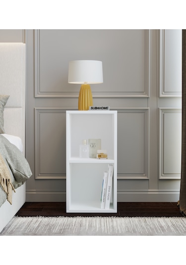 30 Cm Mdf Modern Beyaz Komodin Çok Amaçlı Yan Sehpa