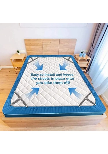 Metal 2 Adet 2-2/4/8 Adet Yatak Çarşafı Bağlantı Elemanları Üçgen Yatak Çarşafı Kli Klipler Elastik Jartiyer Ev Gereçleri 47128573