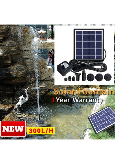 Reedark Güneş Enerjili Bahçe Çeşmesi - 5/7 Nozullu Yüksek Verimli Şelale Sistemi 2w/4w/6w