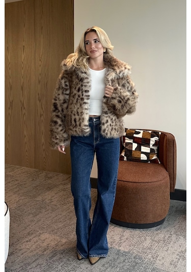 Kahverengi Leopar Desenli Kürk - 851153 Leopar
