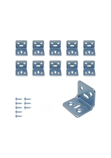 10 Adet L Demir Gönye Köşebent, 30x25x25mm -