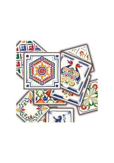 Tink Kendinden Yapışkanlı Oyun Desenli Pvc Karo Kaplama 15x15 Cm 10'lu Paket