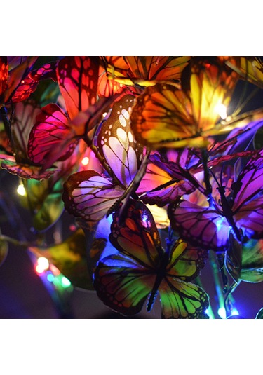 Singree 2 Adet Kelebek Şekilli Güneş Enerjili Bahçe Aydınlatma Lambası - Ip65 Su Geçirmez