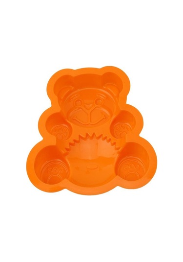 Turuncu 3d Ayı Kek Kalıbı Silikon Jöle Fondan Kalıp Çerez Tava Tatlı Kalıp