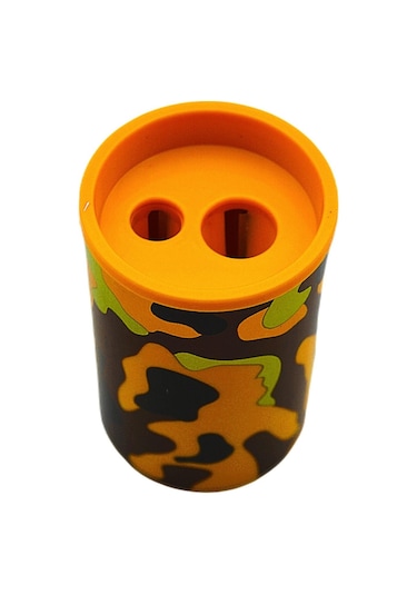 Puti Çift Bıçaklı Hazneli Kamuflaj Kalemtıraş Dms-064