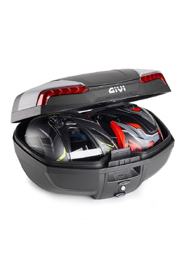 Givi E46n2 Riviera Motosiklet Arka Çanta Kırmızı Reflektörlü Siyah