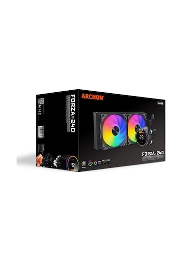 Archon Forza 240mm A-rgb Cpu Soğutucu Sıvı Soğutma Sistemi Siyah