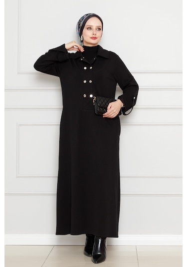 Cırt Cırtlı Oysho Elbise-siyah-4482 Siyah